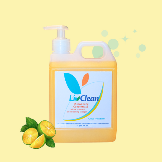 Dishwashing Concentrate with Calamansi and Cleaning Vinegar 1L - FREE MPPC 350g